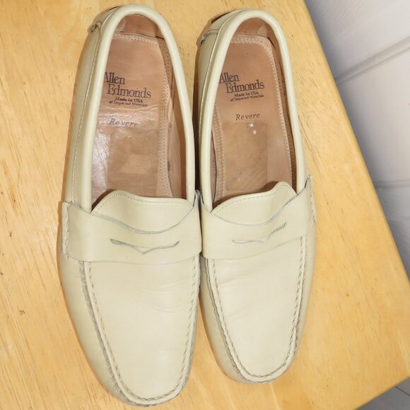 Allen Edmonds Revere Light Beige Driving Penny Slip on Loafer Men's 10B - Picture 6 of 8